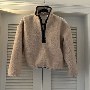 Tibi cozy fleece quarter zip anorak, XXS